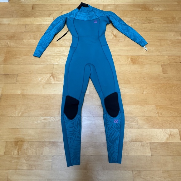 NWT Billabong Women's Synergy 3/2 Neoprene Wetsuit in Blue Lagoon Sz. 6US - Picture 1 of 10